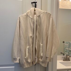 Aerie Cream Hooded Jacket